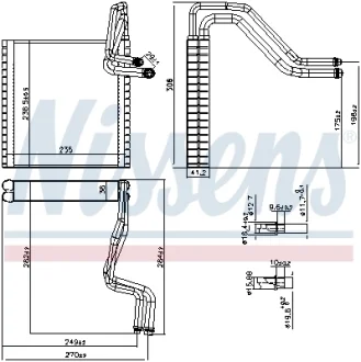 Випаровувач кондиціонера FORD FIESTA VI 1.25-1.6D 06.08-01.18 NISSENS 92372