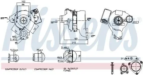 TURBOSPRКЇARKA DB C-KLASA /W203/ 00- NISSENS 93115