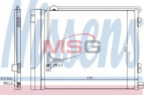 Радіатор кондиціонера NISSENS 940179