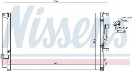 Конденсер кондиционера NISSENS 940211