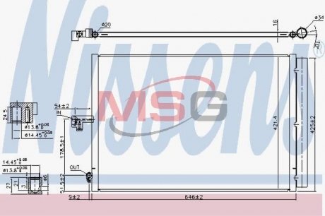 Конденсер кондиционера NISSENS 940412