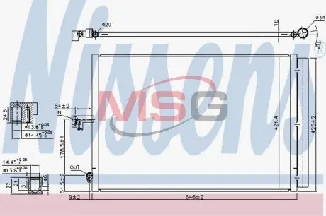Конденсер кондиционера NISSENS 940412