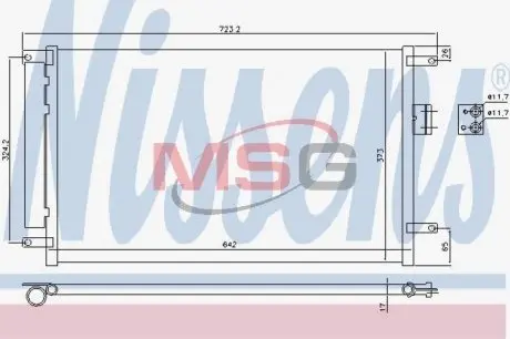 Конденсер кондиціонера NISSENS 940424