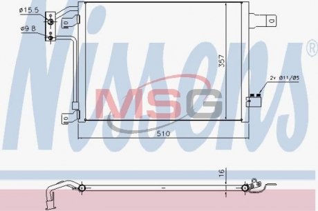 Радіатор кондиціонера NISSENS 940442