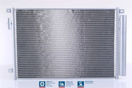 Конденсатор кондиціонера (з осушувачем, додаткові монтажні елементи) FIAT 500, 500 C 0.9 10.13- NISSENS 940693