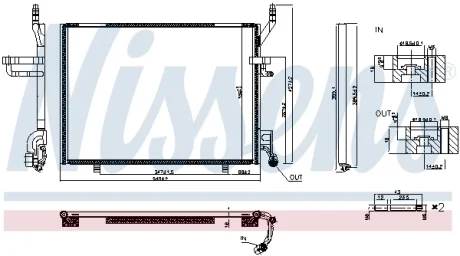 Конденсатор кондиціонера (з осушувачем) FORD ECOSPORT 1.0 10.13- NISSENS 940941
