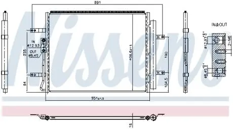 HYUNDAI Радіатор кондиціонера (кондесатор) KONA 1.6 19- NISSENS 940985