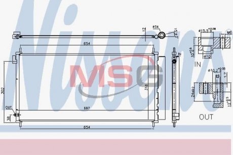 Радіатор кондиціонера NISSENS 941038