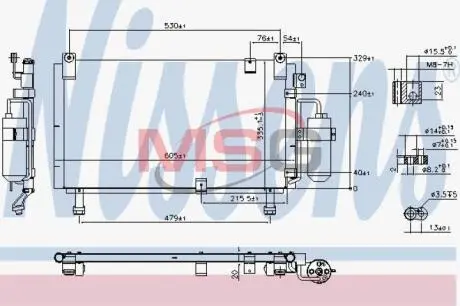 Конденсатор кондиціонера (з осушувачем) NISSENS 941153