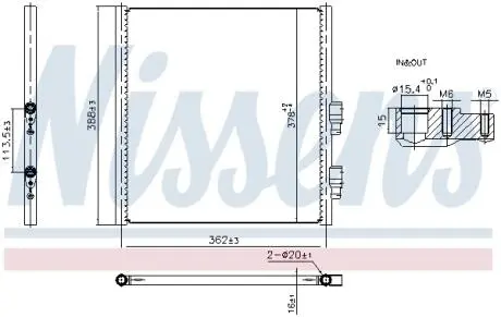 Радіатор кондиціонера First Fit NISSENS 941308