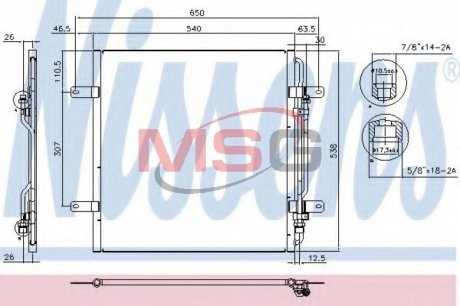 Радиатор кондиционера NISSENS 94337