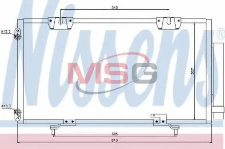 Радиатор кондиционера NISSENS 94540
