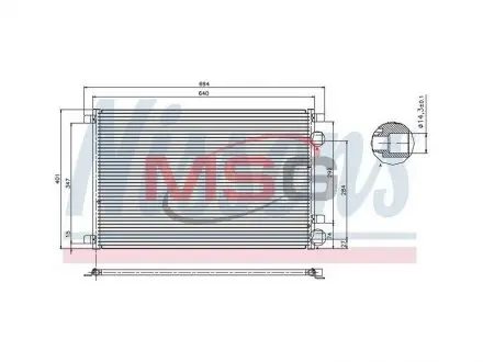 Радиатор кондиционера NISSENS 94626