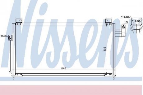 Радіатор кондиціонера NISSENS 94705