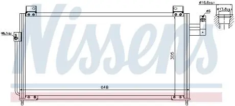 Радиатор кондиционера NISSENS 94705