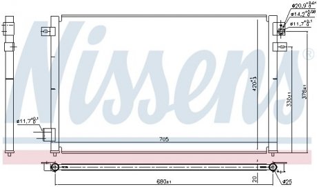 Радиатор кондиционера NISSENS 94717