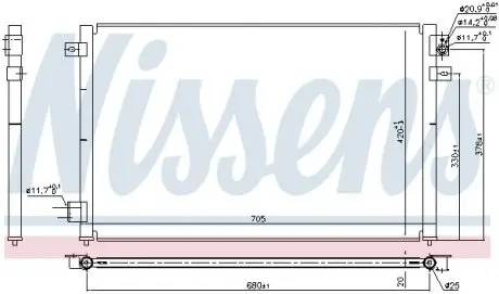 Радиатор кондиционера NISSENS 94717
