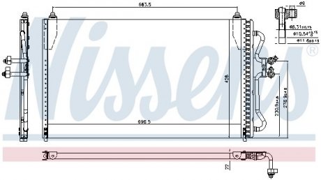 Радіатор кондиціонера NISSENS 94731