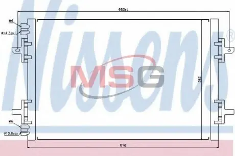 Радиатор кондиционера NISSENS 94750