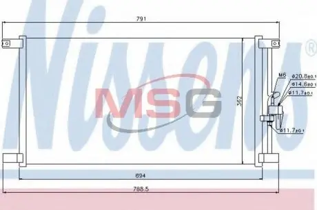 Радиатор кондиционера NISSENS 94798