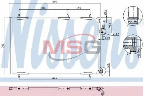 Конденсатор, кондиционер NISSENS 94855