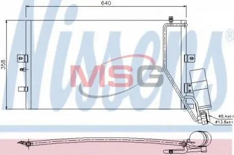Радіатор кондиціонера NISSENS 94862