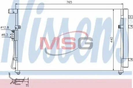 Радиатор кондиционера NISSENS 94868