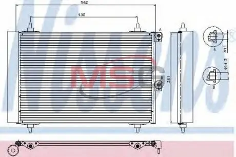 Радіатор кондиціонера NISSENS 94870