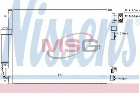 Радиатор кондиционера NISSENS 94874