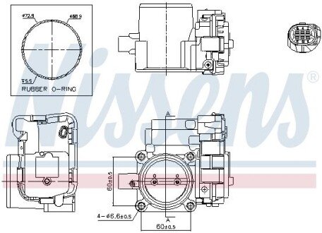 Дросельний вузол VW POLO 09- NISSENS 955054