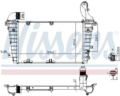 Інтеркулер OPEL ZAFIRA B, ZAFIRA B/MINIVAN 1.7D/1.9D 07.05-04.15 NISSENS 961267