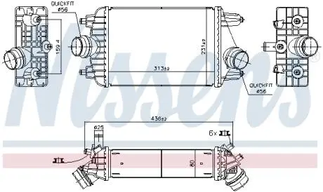 Інтеркулер PORSCHE 911 3.8 09.13-05.20 NISSENS 961303