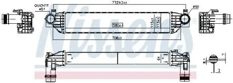 Інтеркулер JEEP COMPASS 1.4/1.6D/2.0D 03.17- NISSENS 961558