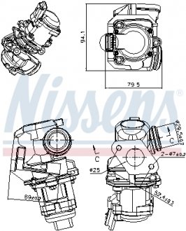 Клапан рециркуляции ВГ (EGR) First Fit NISSENS 98150 (фото 1)