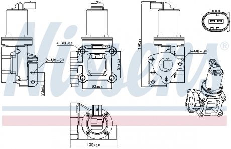 Клапан рециркуляции ВГ (EGR) First Fit NISSENS 98309