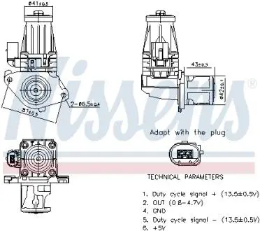 Клапан рецеркуляции отработавших газов NISSENS 98377