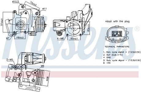 Клапан рецеркуляции отработавших газов NISSENS 98387