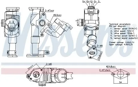 Клапан рециркуляції газів NISSENS 98423