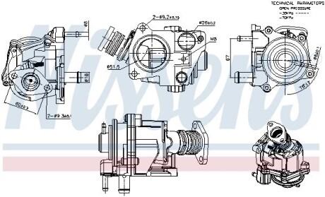 Клапан рецеркуляции отработавших газов NISSENS 98424