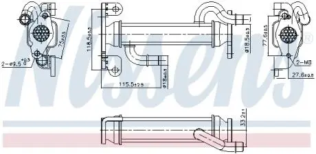 Охолоджувач відпрацьованих газів IVECO DAILY V, DAILY VI 2.3D 09.11- NISSENS 989400