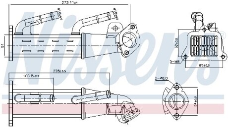 Радиатор отработавших газов NISSENS 989404