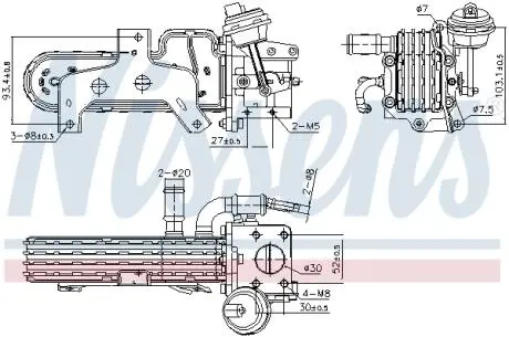 Радіатор рециркуляції ВГ First Fit NISSENS 989420