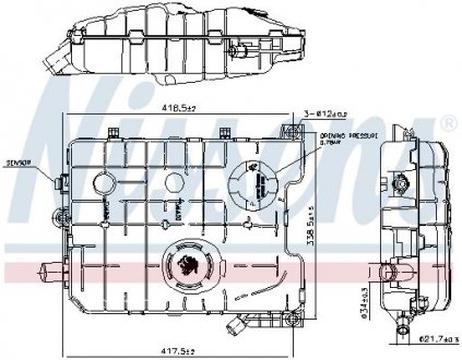 Компенсаційний бак, охолоджуюча рідина NISSENS 996058 (фото 1)