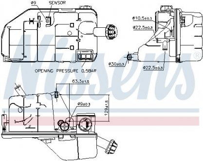 Компенсационный бак, охлаждающая жидкость NISSENS 996062