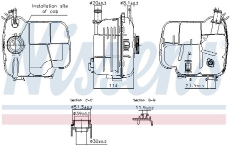 Бачок расширительный Opel Astra J 09- NISSENS 996224