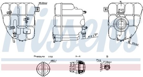 Бачок розширювальний Porsche Cayenne/VW Touareg 10- NISSENS 996255