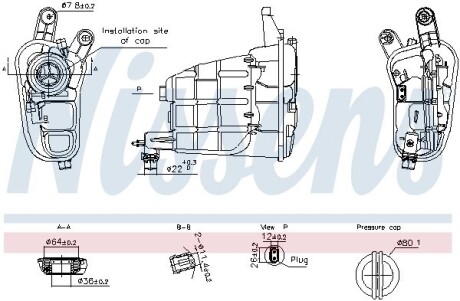 Бачок расширительный Audi A4/A5/Q5 3.0TDI 07-17 NISSENS 996301