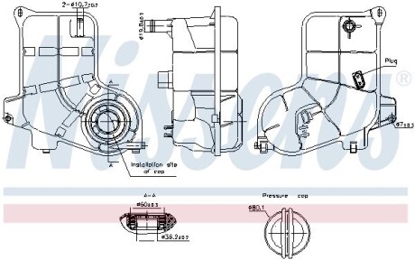 Бачок расширительный Audi A6 2.5TDI 00-05 NISSENS 996363