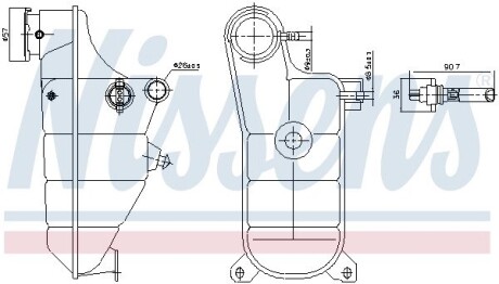 Бачок расширительный MB 190 (W201) 82-93 NISSENS 996364