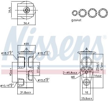 Клапан кондиціонера First Fit NISSENS 999444